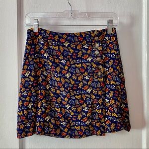 Madewell A-line mini skirt blue calico garden 🌸🌺